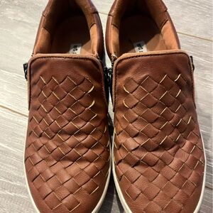 Not Rated brown slip on sneakers